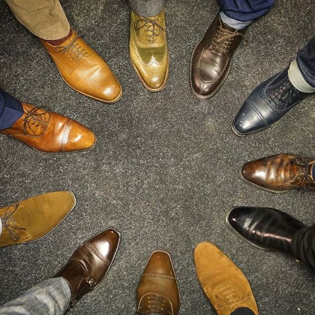 Shoegazing — Shoe circle, from 12 o'clock: #edwardgreen...