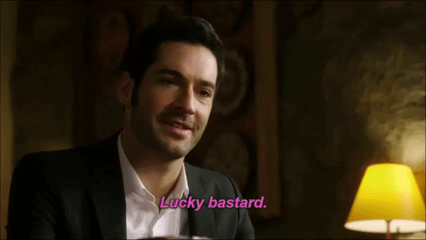 Image result for lucifer lucky bastard gif