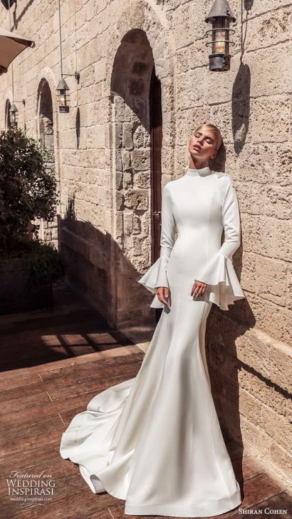 (via Shiran Cohen 2019 Wedding Dresses — “The Noble White”...