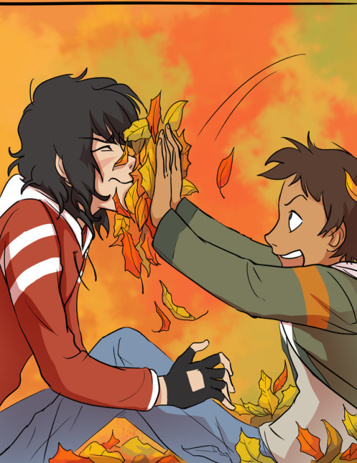 damnspider:For Klancetober, day 2: Autumn leaves