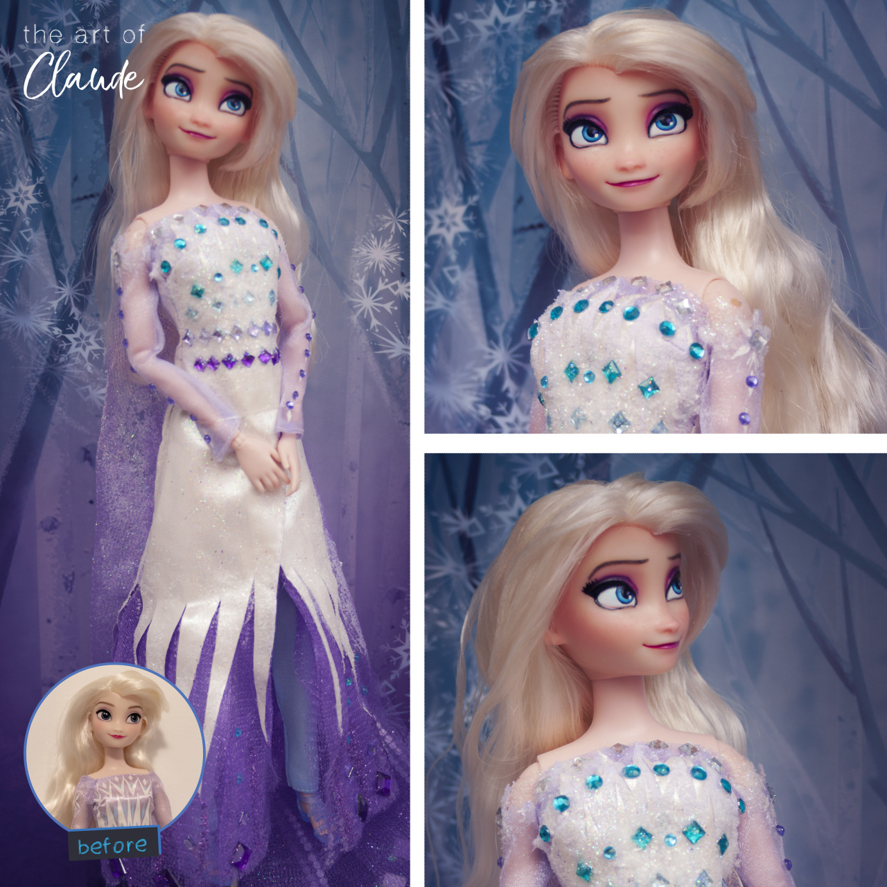 elsa doll lashes