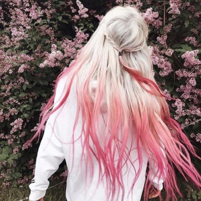 Pink Dip Dyed Hair Tumblr