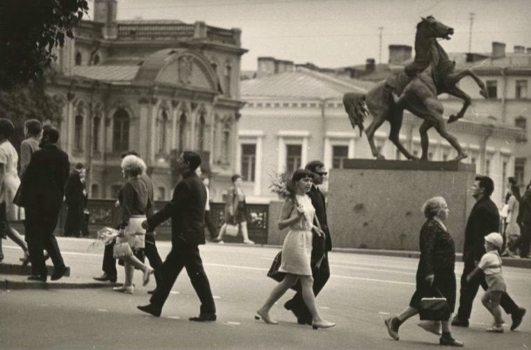 Anichkov Bridge, Leningrad (Saint Petersburg), 1974