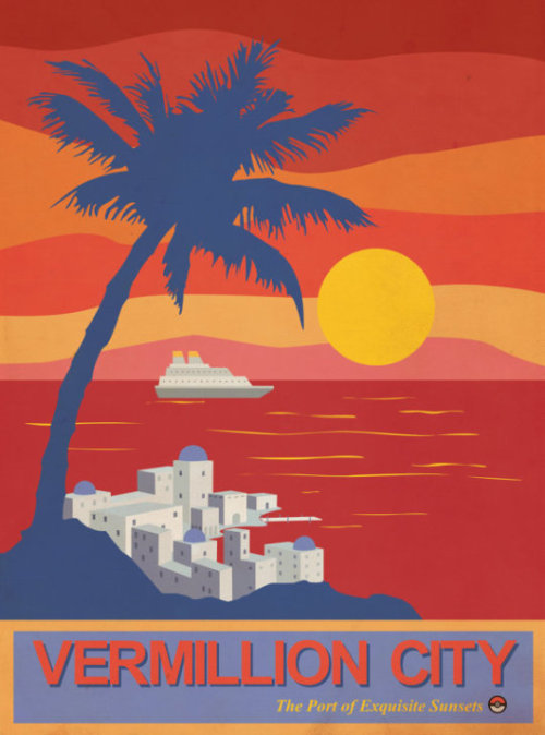 retrogamingblog:Pokemon Travel Posters made by devonster