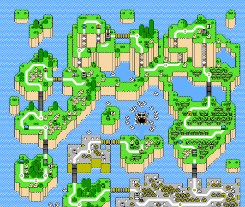 Supper Mario Broth - NES version of the Super Mario World map from an...