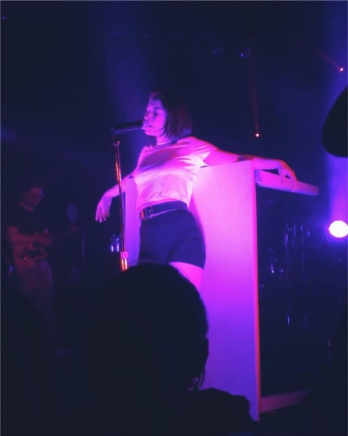 officialmitski:Mitski threw flowers out to the audience at the...