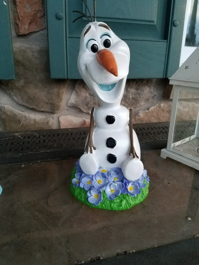 frozen garden statue