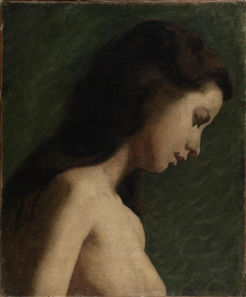 artist-eakins:Study of a Girl’s Head, Thomas EakinsMedium:...