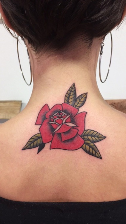 traditional rose tattoo on Tumblr