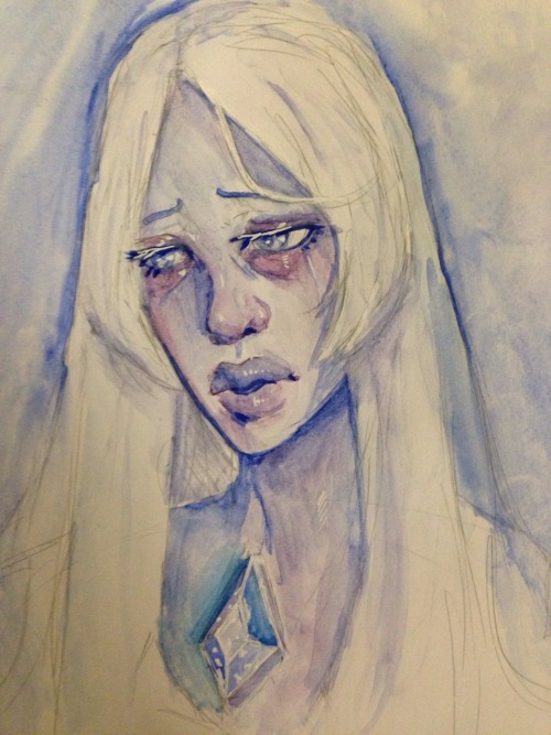 blue diamond steven universe gem diamond what& 039;s the use of feeling blue blue watercolor drawing my art sketch fellentym