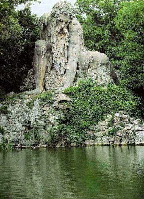 sixpenceee:The Apennine Colossus in Florence, Italy