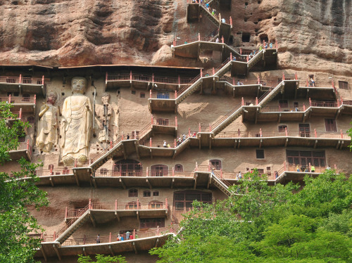 thegasolinestation:The Maijishan GrottoesThe Maijishan...