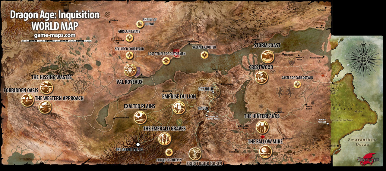 dragon age origin world map