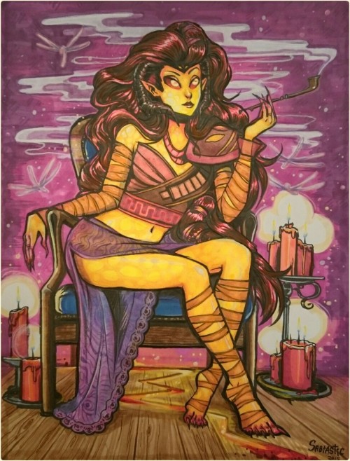 wrathia bellarmina ava& 039;s demon ava michelle czajkowski vengess prismacolor molotow paint pens India ink prismacolor pencils copic markers succubus demoness demon girl lava magma fantasy web series art traditional sabtastic sabtastique