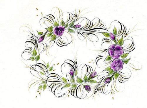 afaerytalelife:Calligraphic Flourishes, by Heather Victoria...