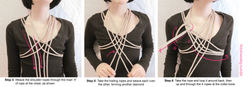 fetishweekly:Shibari Tutorial: Weave Harness♥ Always practice...