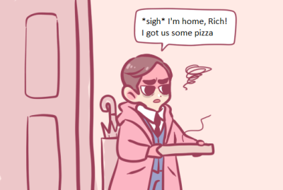 Richie tries the old pizza delivery trope Inspired by anon~