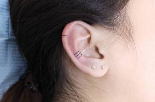 By Victoria Yam, done in Hong Kong. http://ttoo.co/p/31967 geometric shape;small;line;micro;tiny;ifttt;little;victoriayam;minimalist;ear