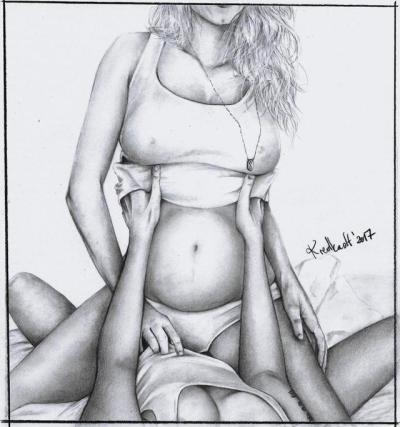 Pregnant Sex Porn Pencil Sketch - clarke pregnant | Tumblr