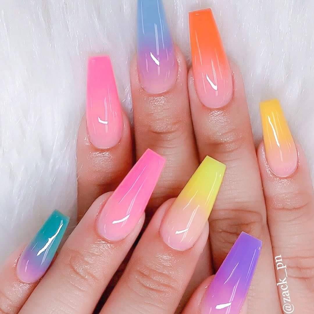 pastel acrylic nails