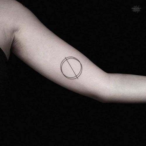 By Okan Uçkun, done at Bang Bang Tattoo, Manhattan.... geometric shape;small;circle;line art;inner arm;tiny;okanuckun;ifttt;little;blackwork;minimalist;illustrative;fine line