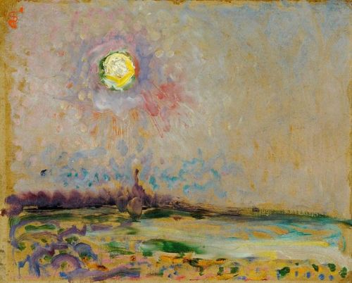 forevernoon:Jan Sluijters “Landscape with full moon”, 1910