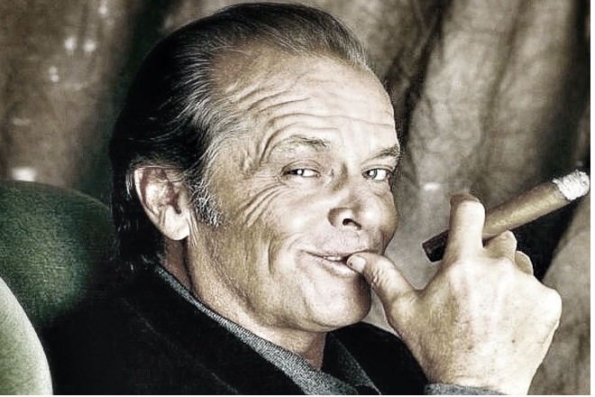 Jack Nicholson Smoking a Cigar Picture