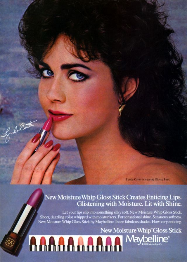 640px x 893px - Lynda Carter modeling for Maybelline cosmetics in the 1980s ...