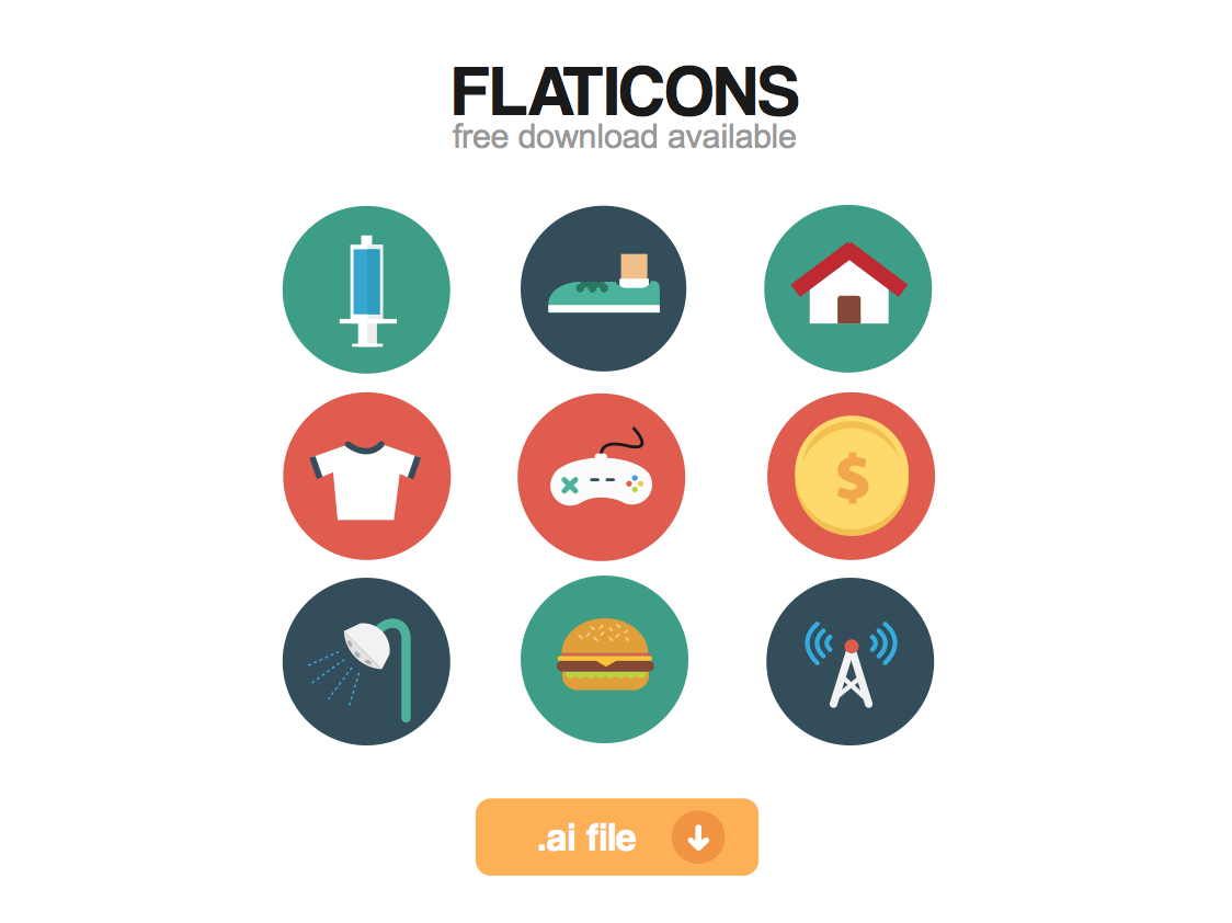 flat icons