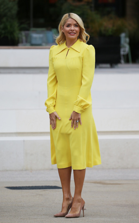 Holly Willoughby on the set of This Morning