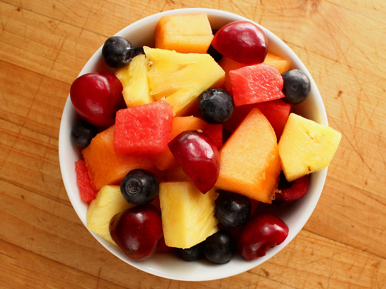 Fruit Salad Watermelon Cantaloupe Pineapple Garden Of Vegan