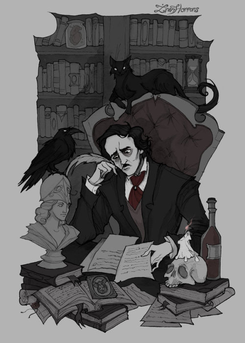 fhtagn-and-tentacles:EDGAR ALLAN POE by Ksenia “Iren Horrors”...