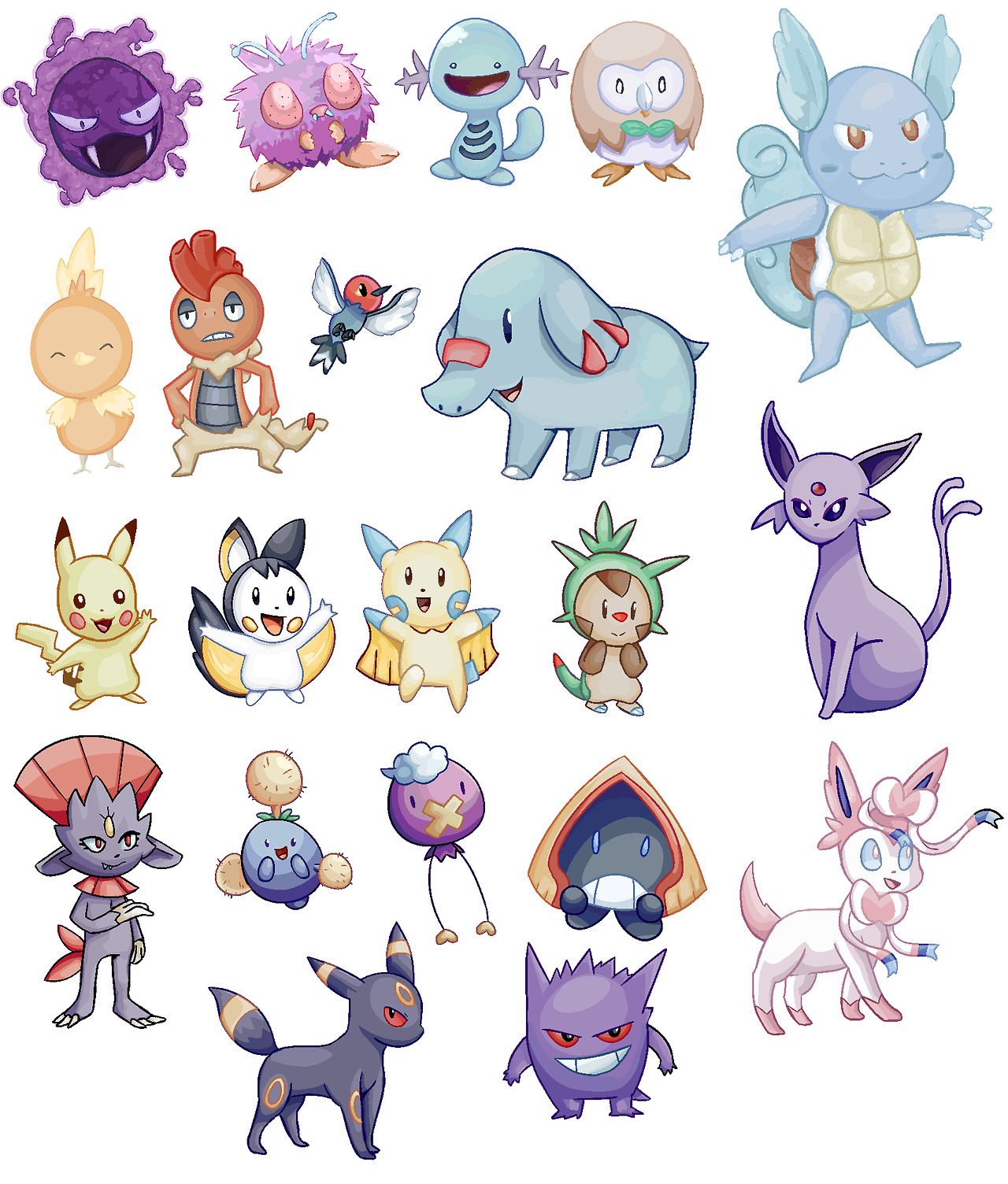 SnacksGG - Bunch of random/requested pokemon from a while...