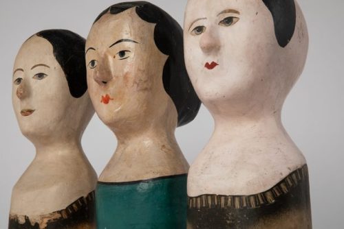 paintingafterpainting:Milliner’s Head Forms, Papier mâché,...