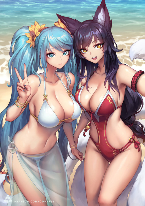 lewdest-lounge:Ahri & Sona