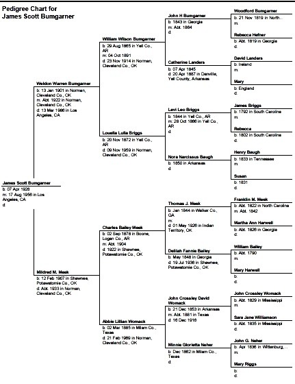 MAVERICK'S DAUGHTER, mavrock1: FAMILY TREE OF JAMES SCOTT BUMGARNER...