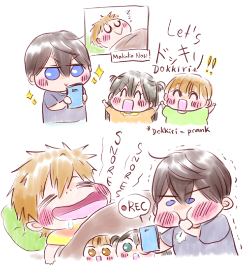 My version of the dokkiri prank on sleeping Makoto who ended up...