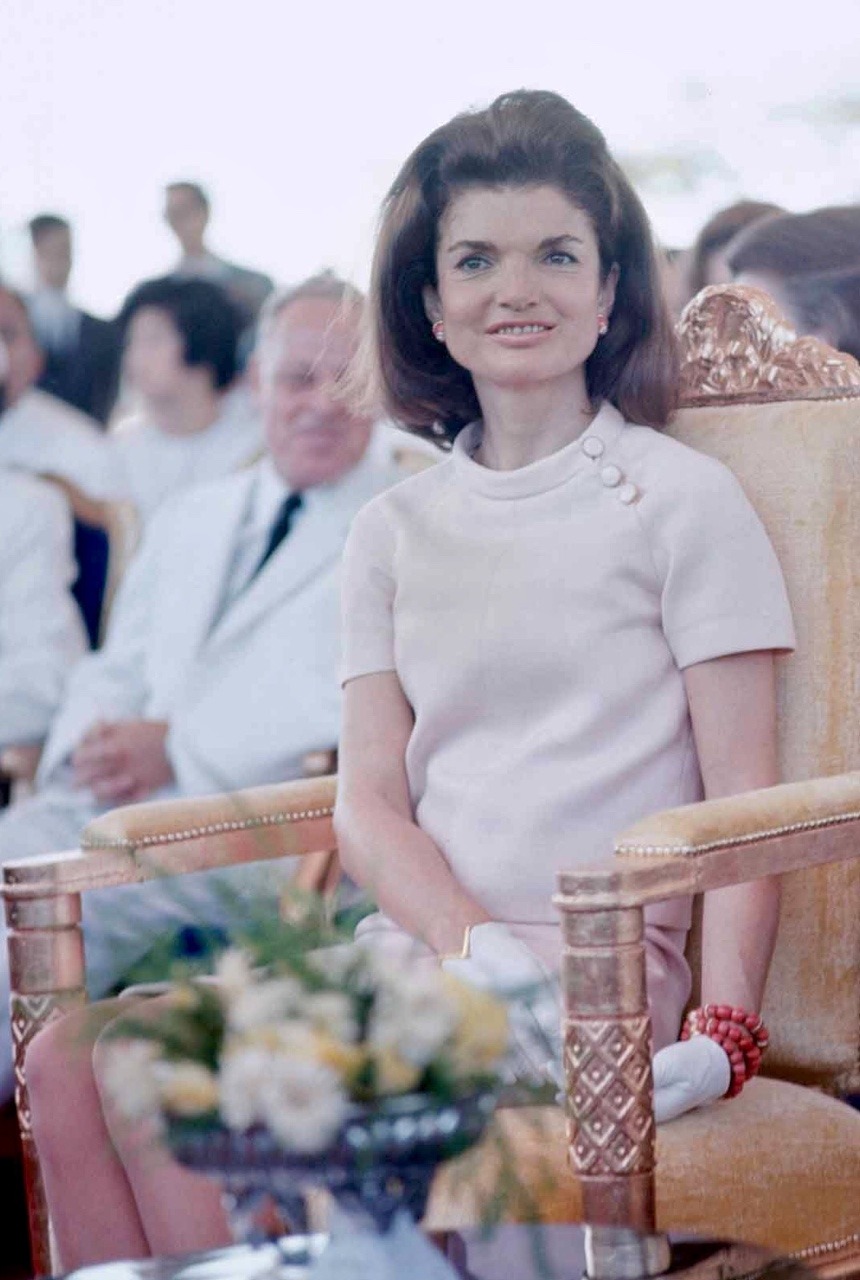 The Jackie Look - Jackie Kennedy arrives in Phnom Penh, Cambodia on...