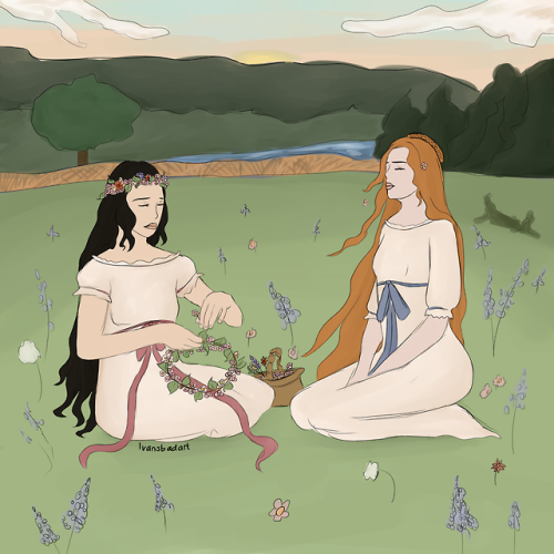 ivansbadart:Sansa Stark and Jeyne Poole enjoying a summer...