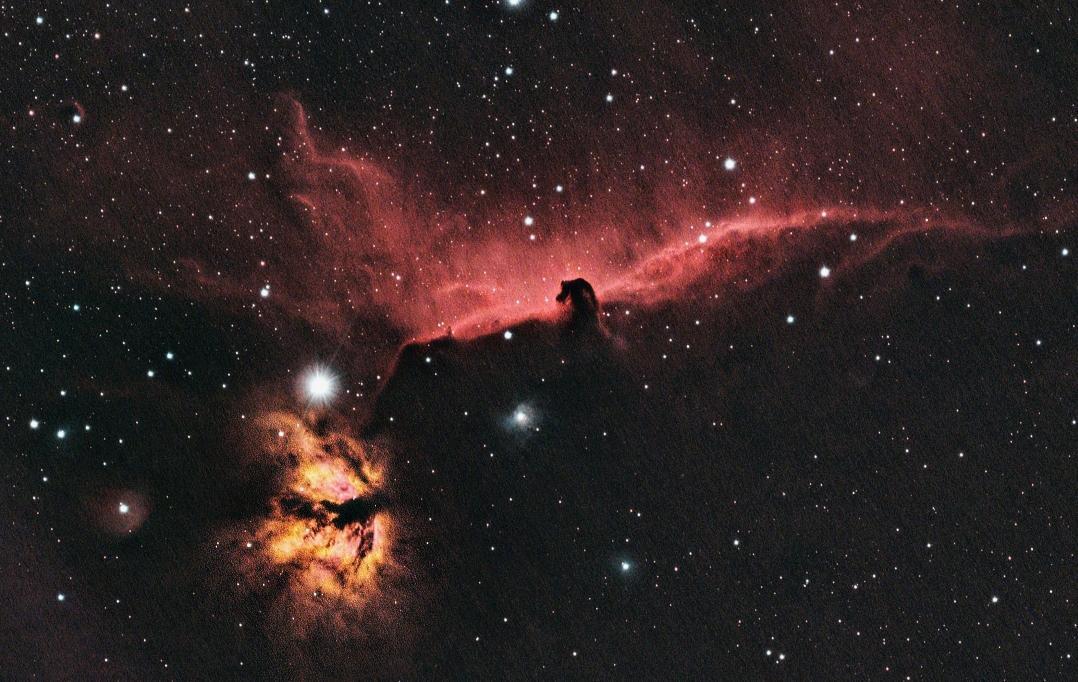 space-pics:
“The Horsehead and Flame Nebula from my light-polluted backyard
”