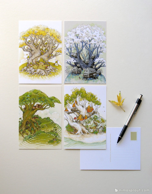 sosuperawesome:Postcards by Nicole Gustafsson aka nimasprout on...