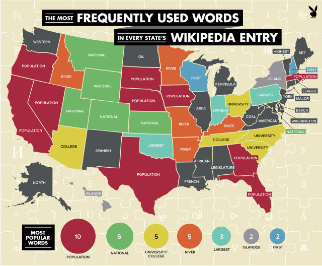 The most frequently used words in every US state’s... Maps on the Web