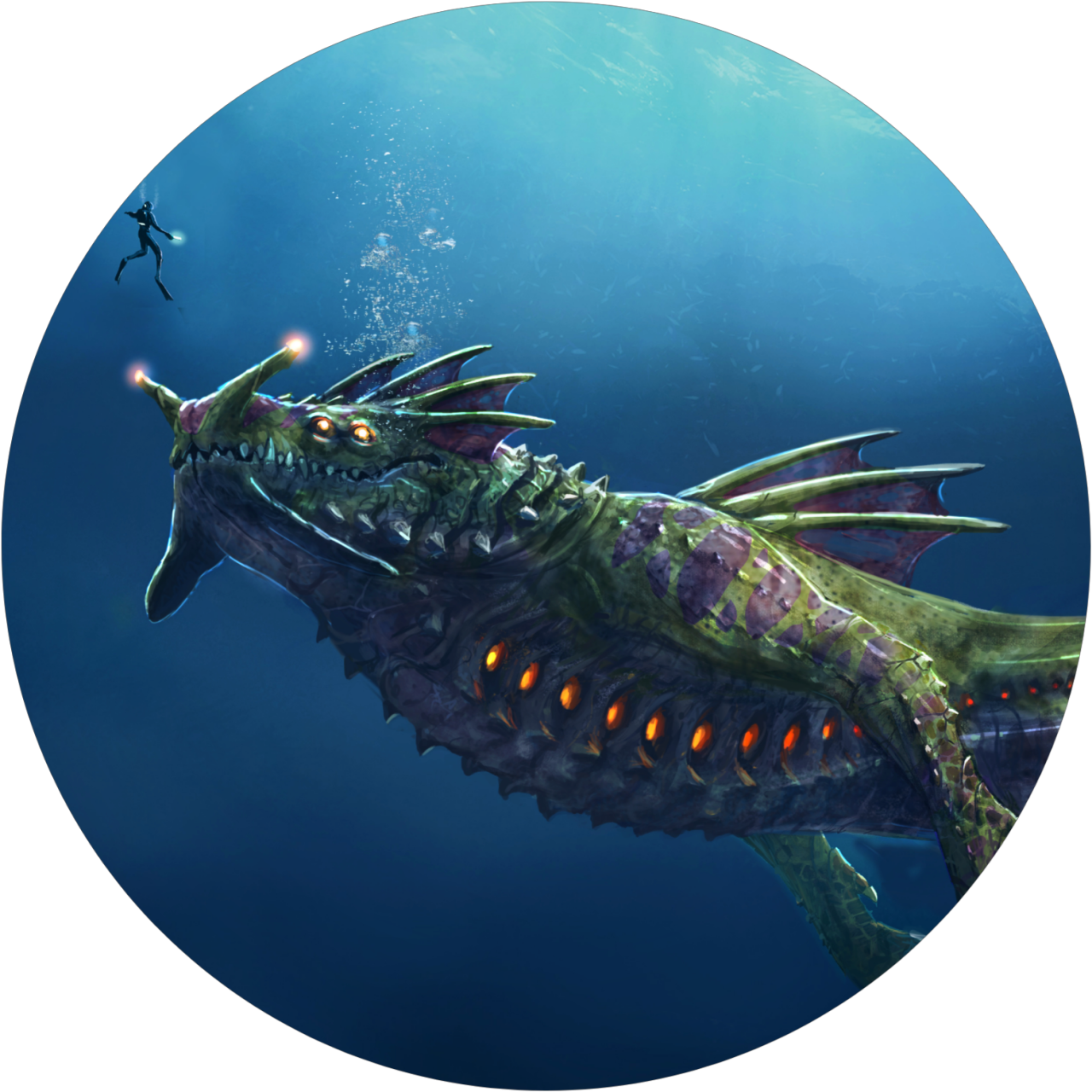 Как нарисовать призрачного левиафана из игры subnautica