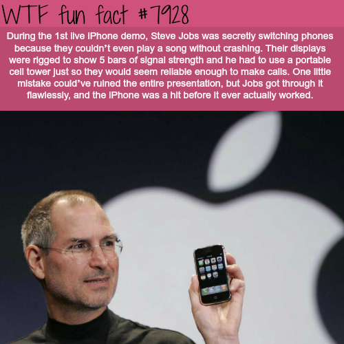 Steve Jobs’ Iphone presentation - WTF fun facts