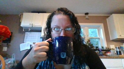 Me drinking coffee