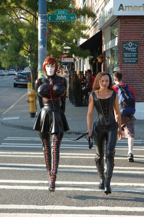 sissycuckcumdump:feminization:Sissy takes a walk…Wish I...