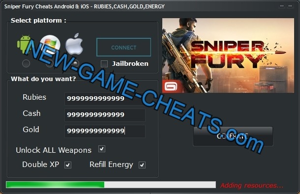 Cheats for sniper fury