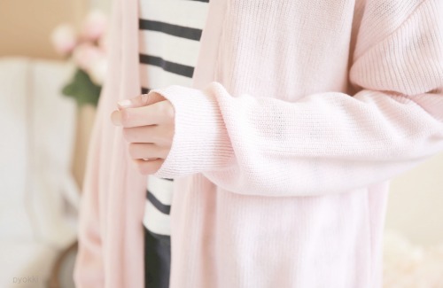 pyokki:Pink Cardigan