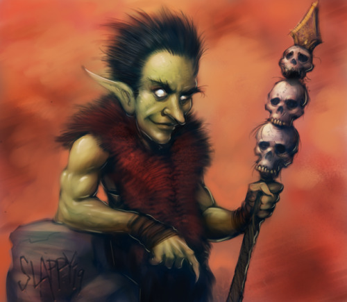 slappydraws:My drawing for @dragonsbanelegacy - Oets, the Goblin...