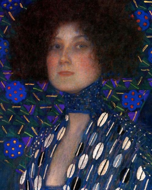 womeninarthistory:Emilie Floge (Detail), 1902, Gustav Klimt